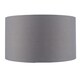 image 1 of 40cm Grey Poly Cotton Cylinder Lamp Shade Drum Table Floor Lampshade
