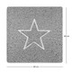 image 1 of Embossed Spaghetti Loofah Anti Slip Shower Mat - Star Grey | Square 60x60cm
