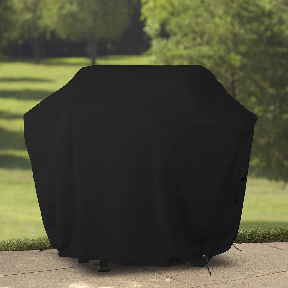 image 1 of Covers&All BBQ Grill Cover, 12 Oz Waterproof UV & Weather Resistant, Outdoor Cover with Air Vents, 70 in x 70 Inch, Black