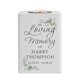 image 5 of Personalised In Loving Memory White Wooden Tea light Holder White