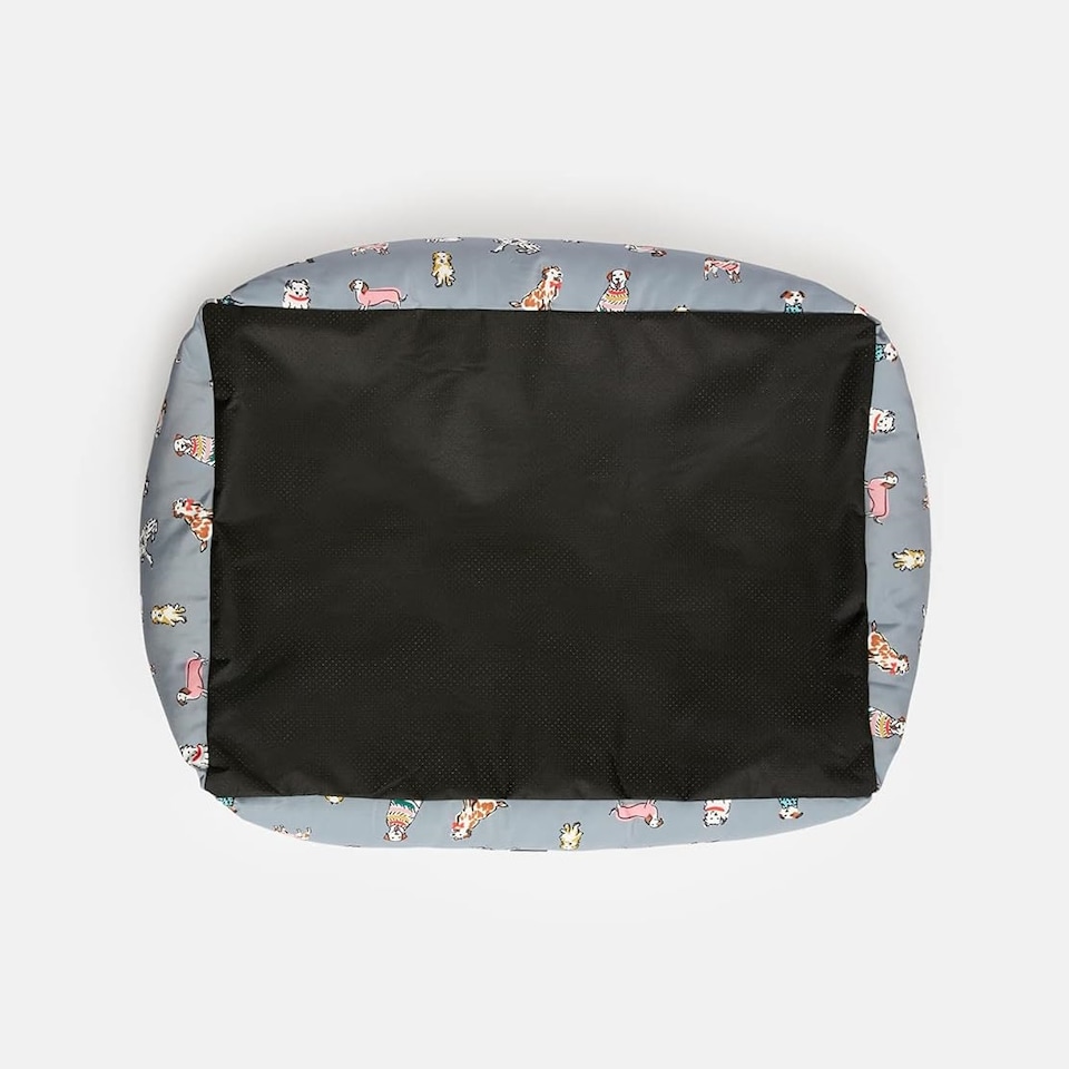 image 1 of Joules Rainbow Dog Box Bed | Grey | L | 1