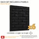 image 2 of NOVECRAFTO Brick Effect 3D Wall Panels – 6 Sheets Covering 1.5m² | 16.15ft² Interior Cladding Set | Urban Brick Design – Each Panel 50x50cm Classic Brick Black