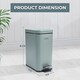 image 2 of 5L BATHROOM SLIM KITCHEN PEDAL RECTANGULAR BIN WASTE WITH SOFT CLOSING LID