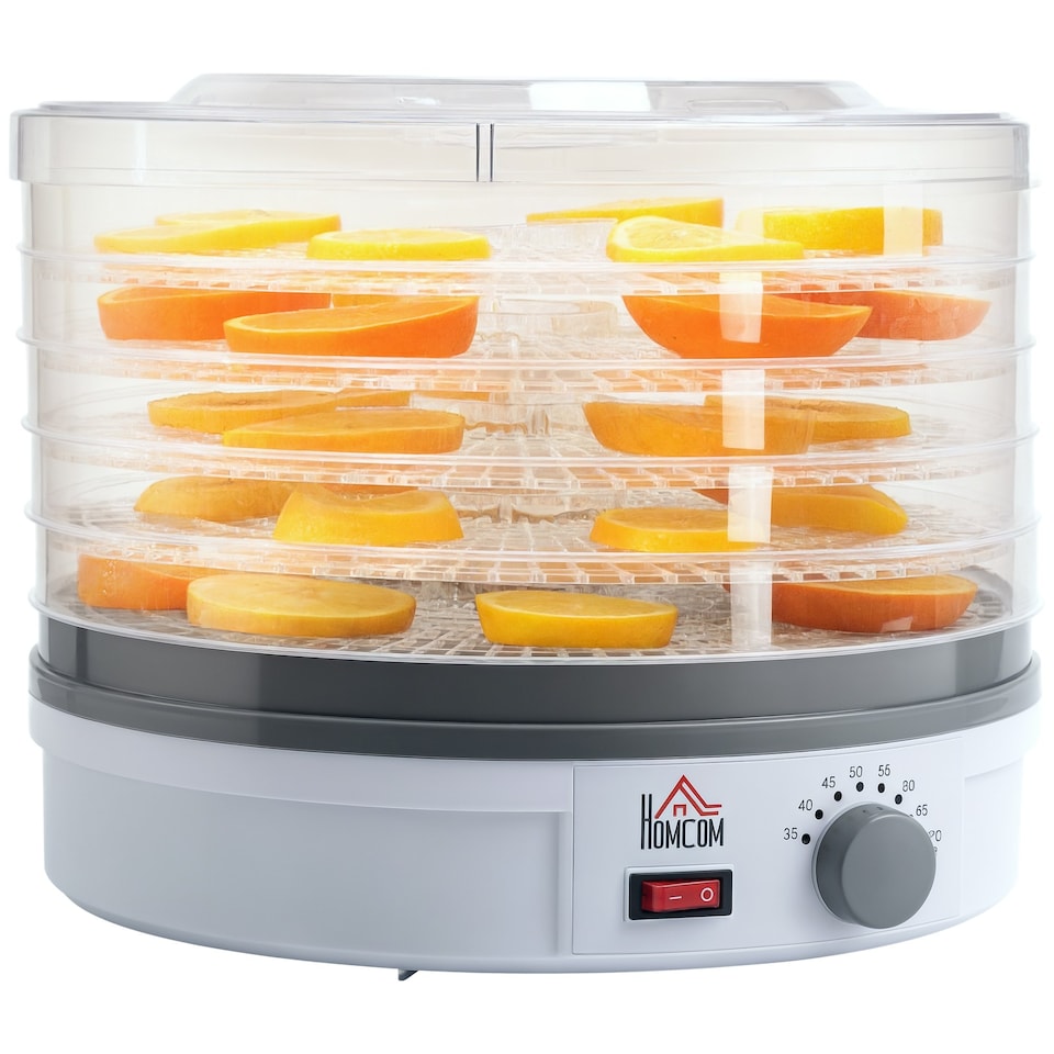 image 1 of HOMCOM 5 Tier Food Dehydrator for Drying Fruit Meat Vegetable Jerky Pet Treat