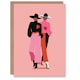 image 1 of Fashionista Cowgirls Modern Graphic Illustration Valentine's Day Card