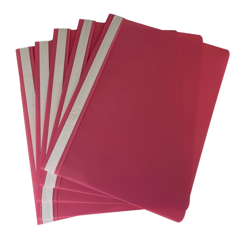 image 1 of Pack of 12 Pink A4 Project Folders by Janrax