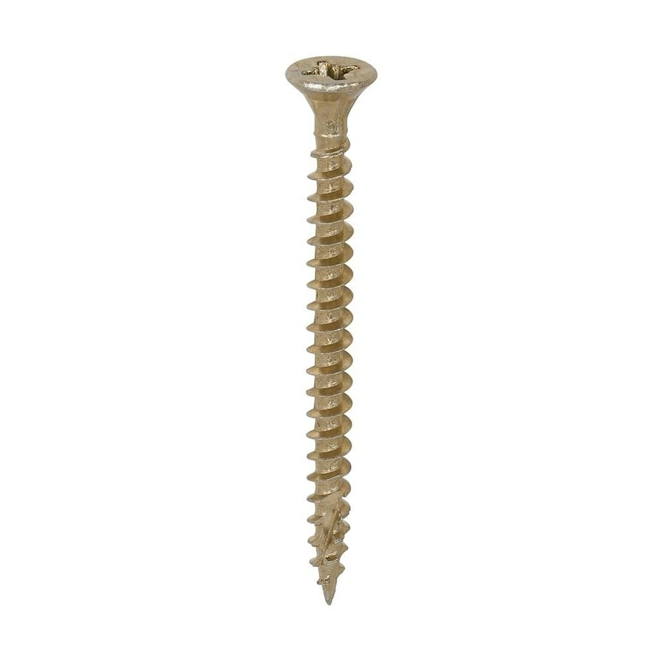 image 1 of Timco - C2 Strong-Fix Multi-Purpose Premium Screws - PZ - Double Countersunk - Yellow (Size 4.0 x 50 - 200 Pieces)