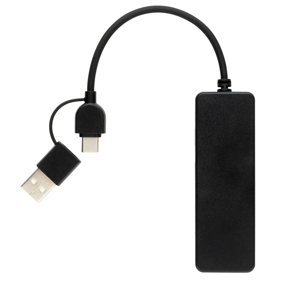 image 1 of XD Collection Recycled Plastic USB Port Card - Black - One Size