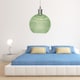 image 4 of Set of 2 Betchley - Green Ribbed Glass Chrome Retro Pendant Fittings