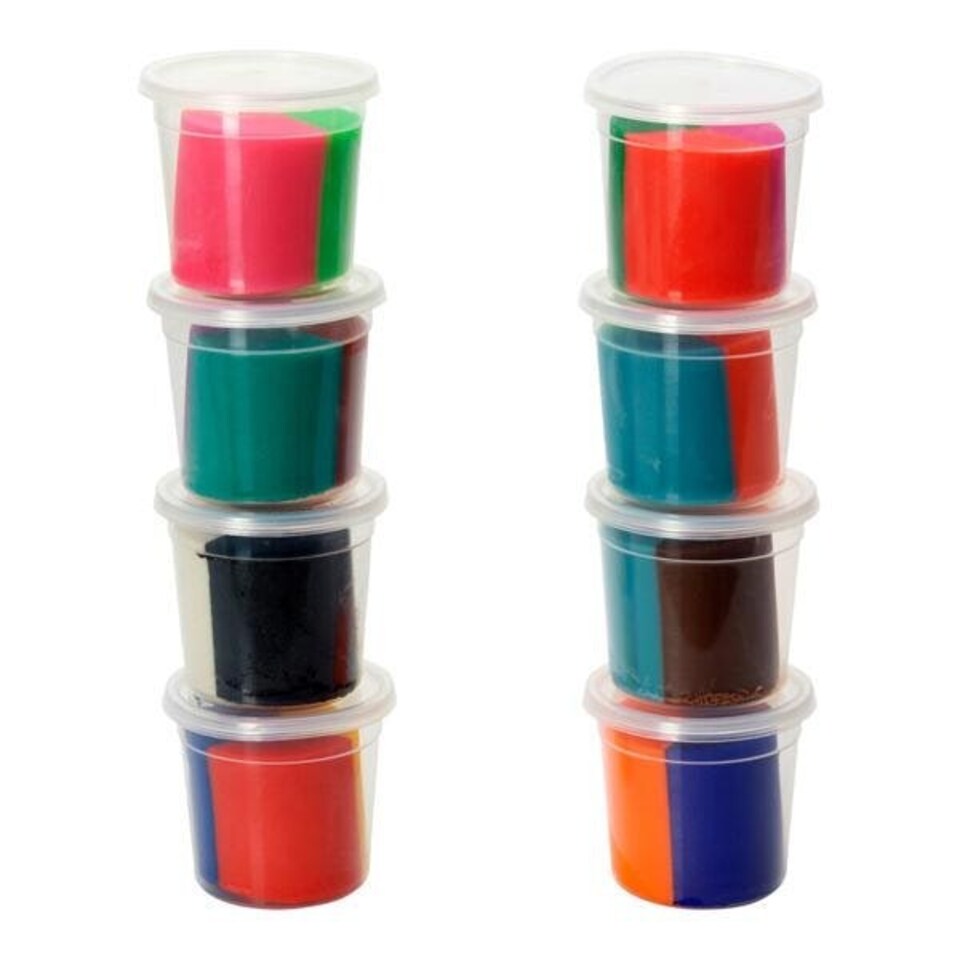 image 1 of Set of 8 90g Tri-pots Modelling Clay Dough