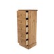 image 6 of Cotswold 5 Drawer Narrow Chest of Drawers - Antique Waxed Pine Bedroom Storage with Turned Handles | Brown | Brown | 1