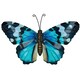 image 1 of Medium Metal Blue Butterfly Wall Art Garden/Home Ornament 21.5 X 33.5CM