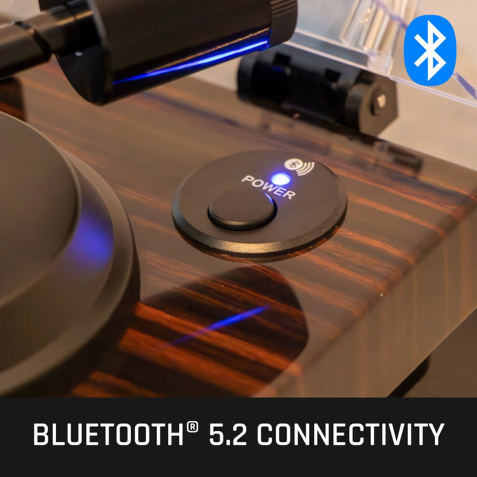 image 1 of Lenco LBT-345WA - Turntable with Bluetooth Connectivity, Walnut