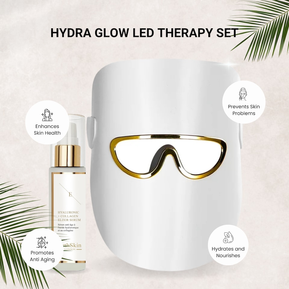 image 1 of rth Skin London Hydra Glow Led Therapy Set ( Led Light Therapy Mask White With Ha Serum )