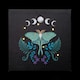 image 1 of Something Different Canvas Luna Moth Light Up Canvas - Black/Blue/White - One Size