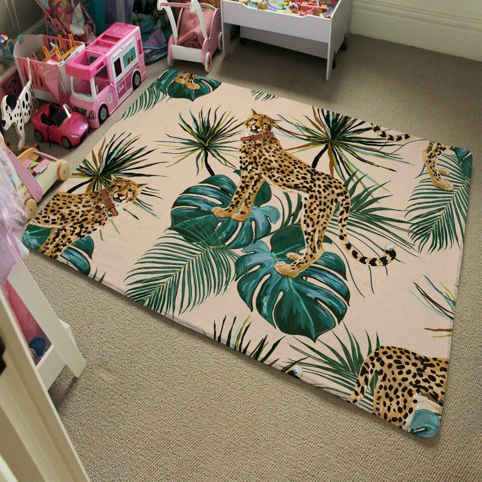 image 1 of Tropical Cheetah (Rug) Multi | Medium: 80x150cm