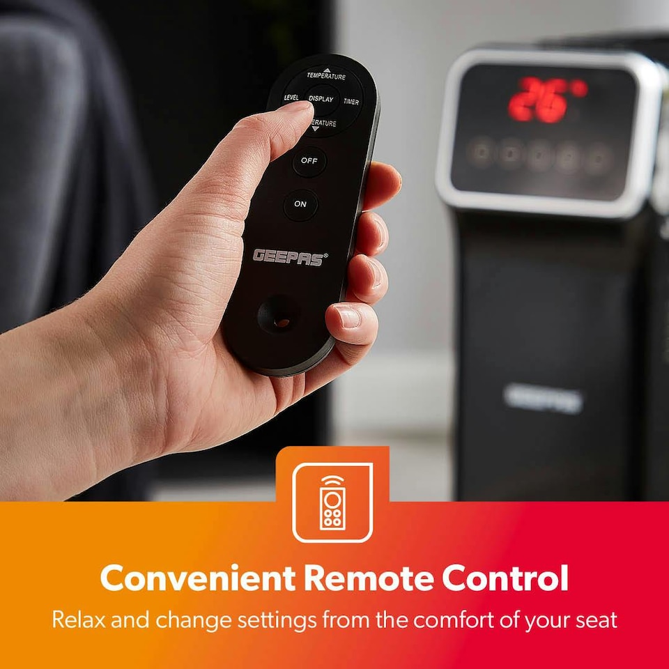 image 1 of GEEPAS Digital Oil Filled Radiator Heater 2500W, 11 Fin