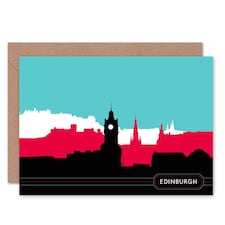 Edinburgh Bright Cityscape Art Card