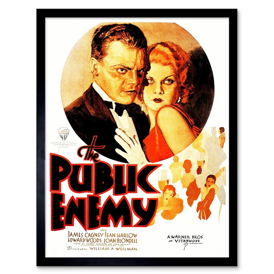 image 1 of Movie Film Public Enemy James Cagney Crime Drama Harlow USA Framed Wall Art Print
