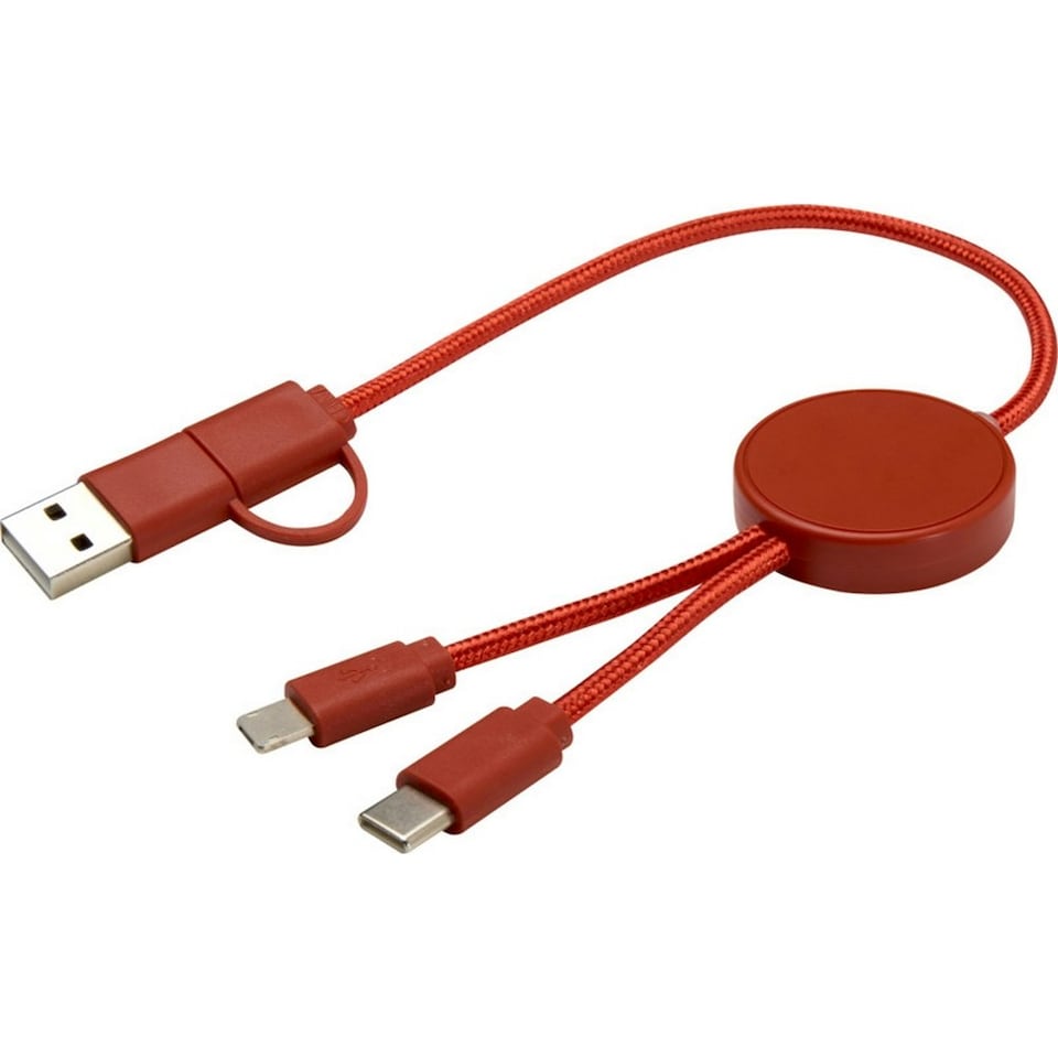 Citala Recycled Plastic 5 in 1 Charging Cable - Brick - One Size