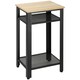 image 1 of HOMCOM Modern Side Table with 2-Tier Shelves End Table for Bedroom Yellow