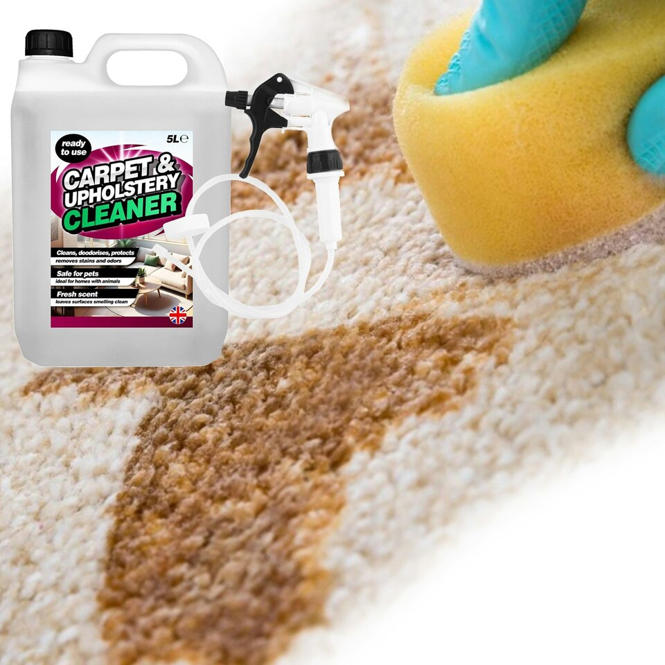 image 1 of 1 x 5L Carpet & Upholstery Cleaner Ideal For Homes With Animals Complete With Hose Trigger
