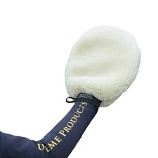Supreme Products Perfection Faux Fur Horse Grooming Mitt - Natural/Black - One Size