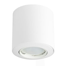 ValueLights 10 x GU10 White Tiltable Surface Mounted Ceiling Spotlight Downlights Complete with 10 x 5W GU10 Warm White LED Bulbs