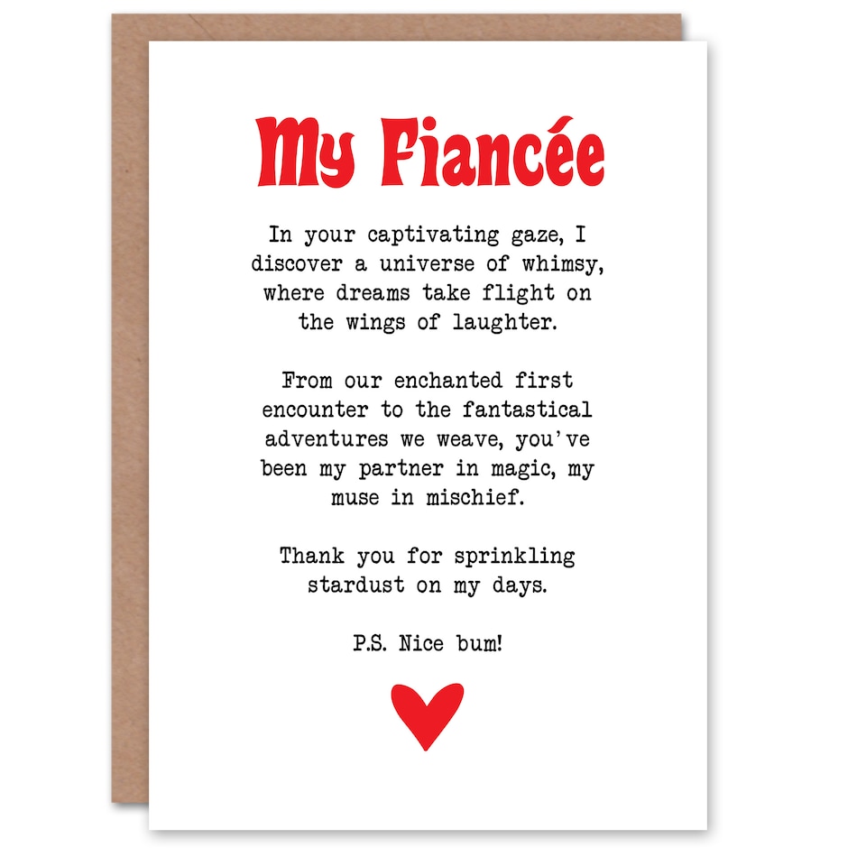 image 1 of Greeting Card Love Poem Whimsy Magic Fiancée Romantic Poetry