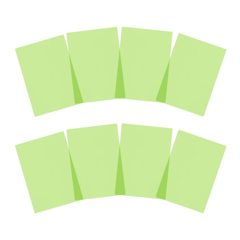 image 1 of Pack of 8 A4 Plain Light Green Dyslexia Overlay Reading Sheets  - PET Material, Rounded Corners | Green | Light Green