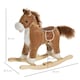 image 7 of HOMCOM Kids Plush Rocking Horse w/ Moving Mouth Tail Sounds 18-36 Months Brown