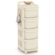 image 1 of COSTWAY 4-Drawer Utility Cart Rolling Plastic Storage White