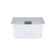 image 4 of Wham Clip 5x 9L Square Plastic Storage Boxes with Clip Lock Lids. Ideal for Home, Office, Toys & More - Clear/Stone | Cream | Stone | 5