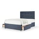 image 1 of Memory Maestro Memory Foam Midnight Linen 2 Drawer Divan Set And Pearl Headboard Small Double