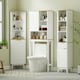 image 8 of HOMCOM Slim Bathroom Cabinet, Bathroom Storage Cabinet with Doors, White | White