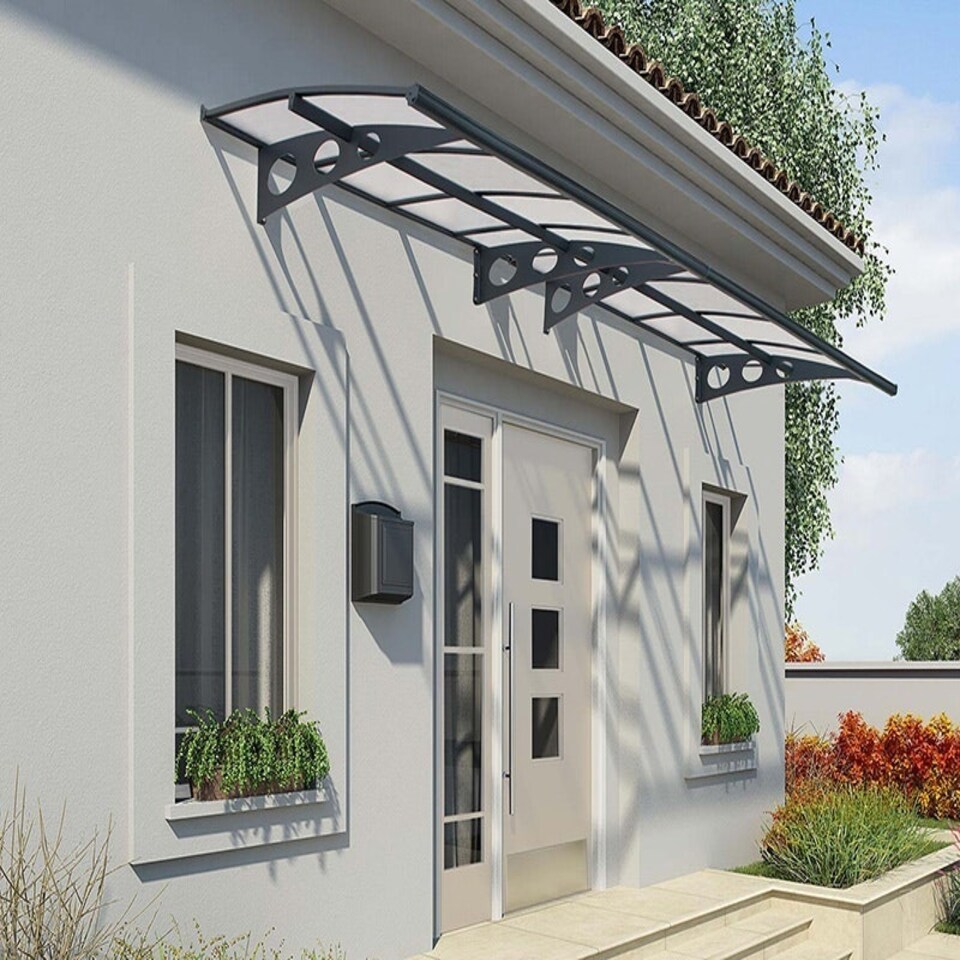 image 1 of Patio Cover Herald Door Awning Canopy 4460 Mist - Polycarbonate - L447 x W139 x H33 cm - Grey Grey