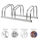 image 8 of Steel Bicycle Parking Rack Floor Stand Bike Storage Holder | Silver