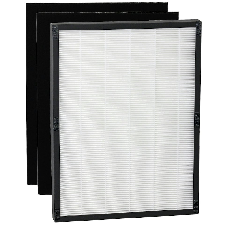 image 1 of SPARES2GO Carbon HEPA Filter Kit compatible with Vax AP02 AP05 Air Purifier (Type 114, Pack of 3 Filters)
