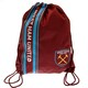 image 1 of West Ham United FC Striped Drawstring Bag - Claret Red/Blue/Gold - One Size Red | One Size