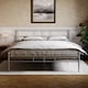 image 2 of Vida Designs Dorset 5ft King Size Bed Metal Frame, Silver, 150 x 200cm