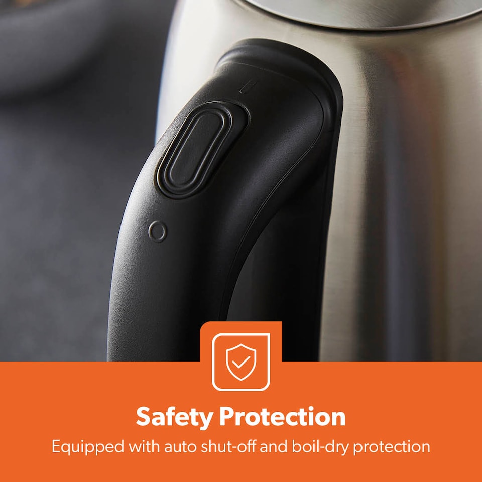 image 1 of GEEPAS 1.7L Illuminating Stainless Steel Kettle 2200W Silver