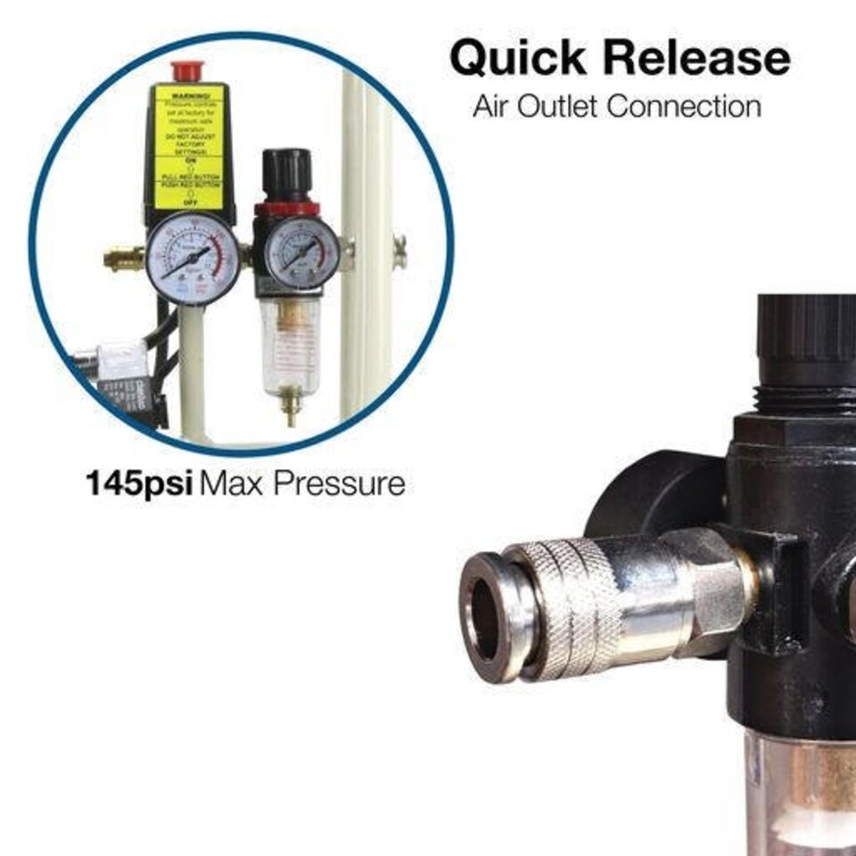 image 1 of Hyundai 24 Litre Air Compressor, 5.2CFM/100psi, Silenced, Oil Free, Direct Drive 1hp