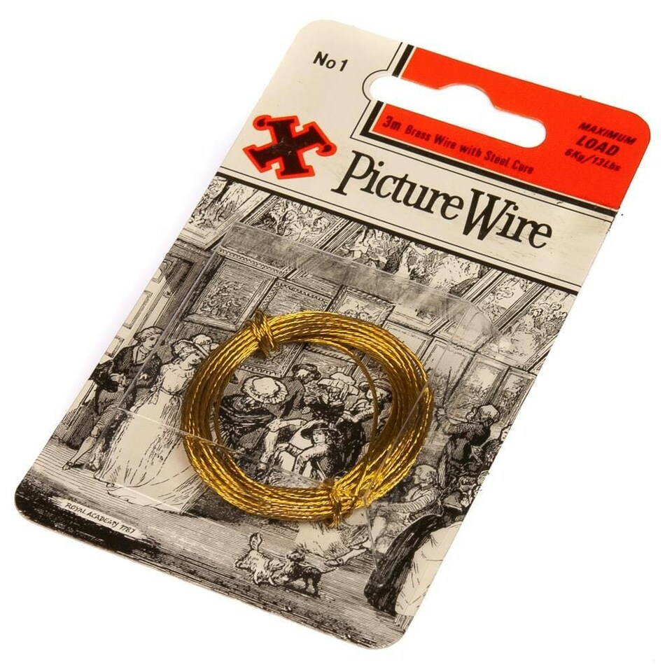 X Brass Picture Wire - Golden Yellow - One Size