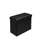 image 2 of Faux Leather Storage Ottoman Storage Box With Lid Foldable - 76x38x38cm Rectangle | Brown