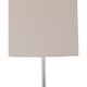 image 3 of Chrome Touch Operated Table Lamp with Natural Linen Shade | Chrome | Brown | Medium | 1