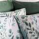 image 4 of OHS Watercolour Floral Reversible Bedding Set Duvet Cover with Pillowcase | Green | Green | Double
