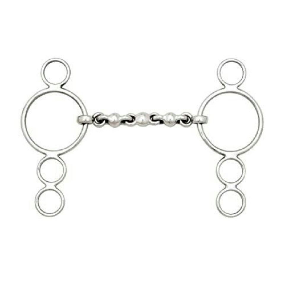 Lorina Waterford 3 Ring Horse Dutch Gag - Silver - 6in