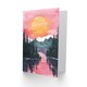 image 2 of Greeting Card Lake Tahoe Forest Winter Sun Sunset Watercolour Birthday