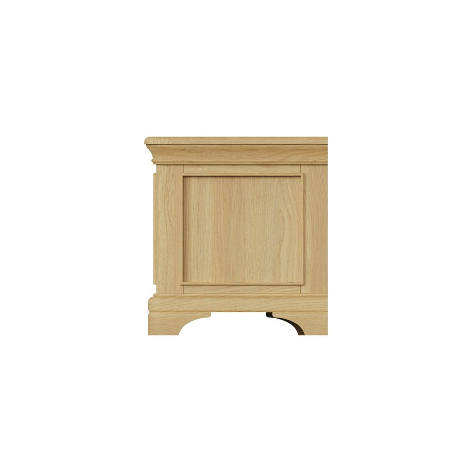 image 1 of Faire Ottoman Blanket Box in Natural Oak with Oak Top Brown