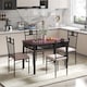 image 3 of COSTWAY 5PCS Dining Table & Chair Set Breakfast Bar Kitchen Furniture with Padded Seat